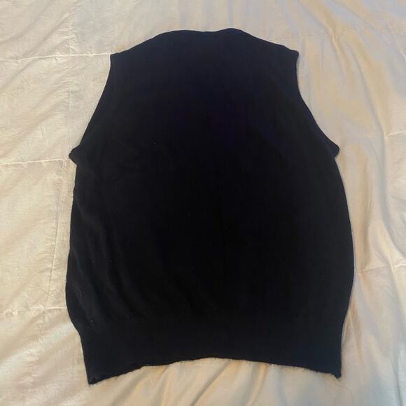 Vintage Sweater Vest XL Black Made in USA Orlon Acrylic Par Four - Picture 11 of 11